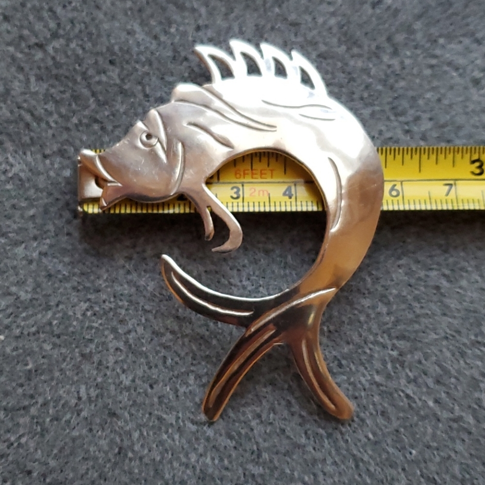 Taxco Fish "Mr. Limpet" Brooch - Picture 6 of 6